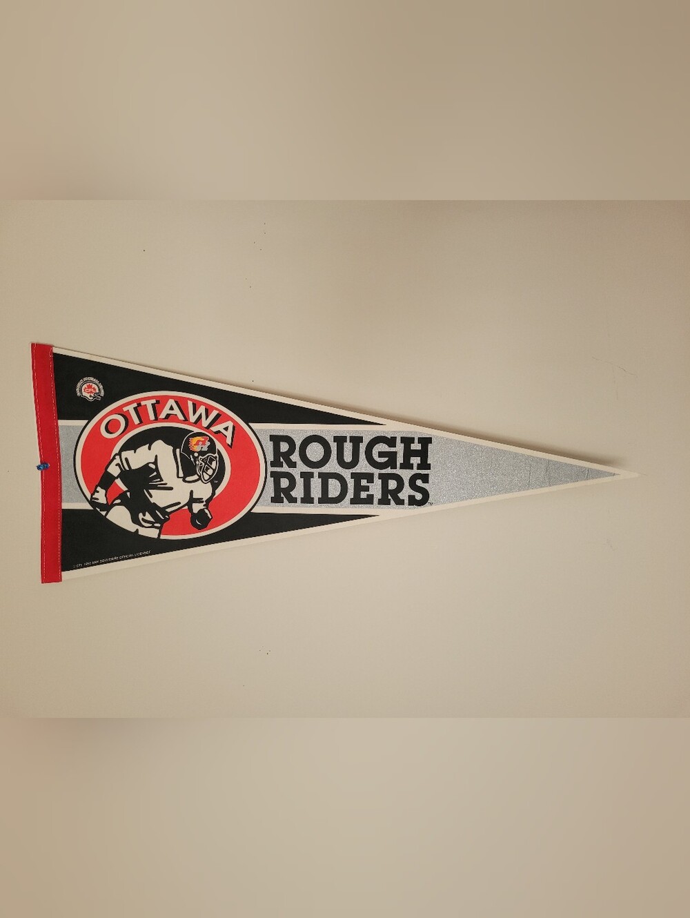 CFL Ottawa Rough Riders Vintage Felt Pennant